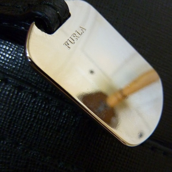 NEW FURLA Zaffiro Black Saffiano Leather Convertible Tote Bag - AUTHENTIC FURLA - Picture 16 of 16